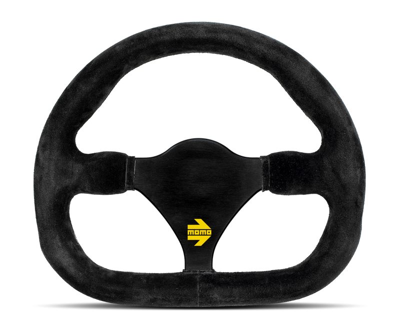 MOMO MOD 27 STEERING WHEEL - BLACK SUEDE - 290MM