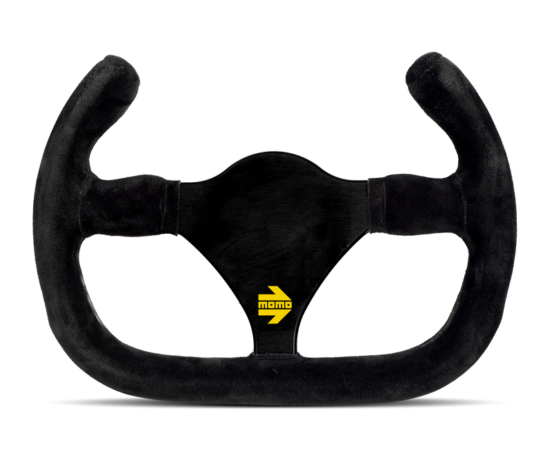 MOMO MOD 27 CUT  STEERING WHEEL - BLACK SUEDE / CUT - 270MM