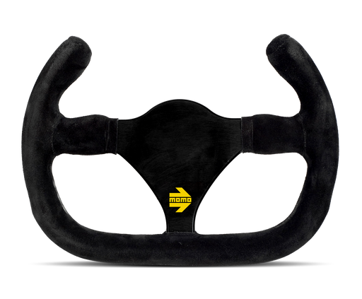MOMO MOD 27 CUT  STEERING WHEEL - BLACK SUEDE / CUT - 270MM