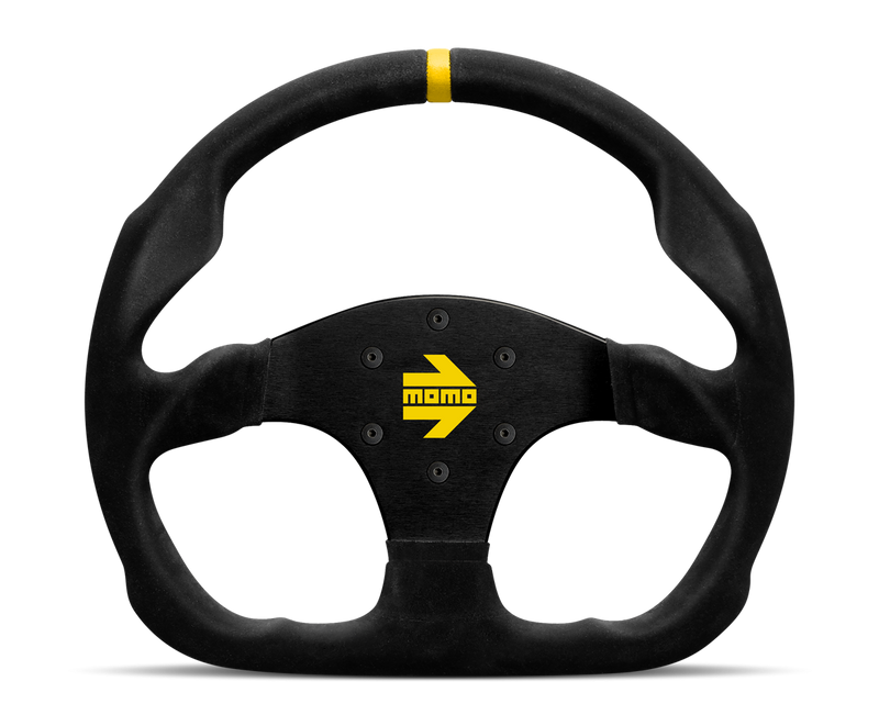 MOMO MOD 30 STEERING WHEEL - BLACK SUEDE - 320MM