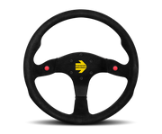 MOMO MOD 80 STEERING WHEEL - BLACK SUEDE - 350MM