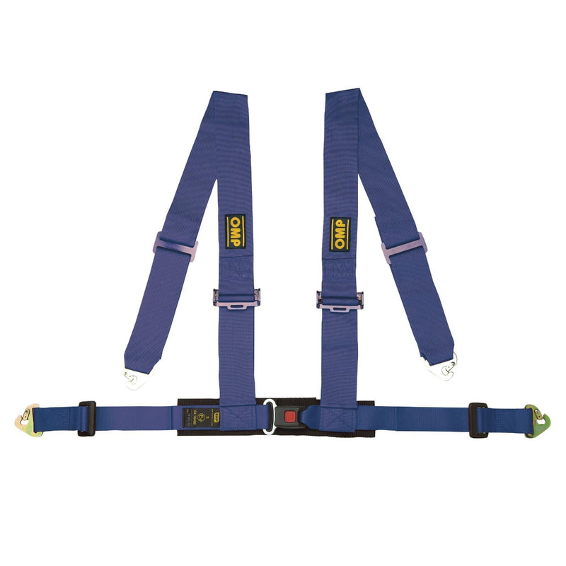 OMP SEAT BELTS ECE HOMOLOGATED "RACING 4M" 4 POINT HARNESS COLOUR BLUE (Old Part Number DA508041)