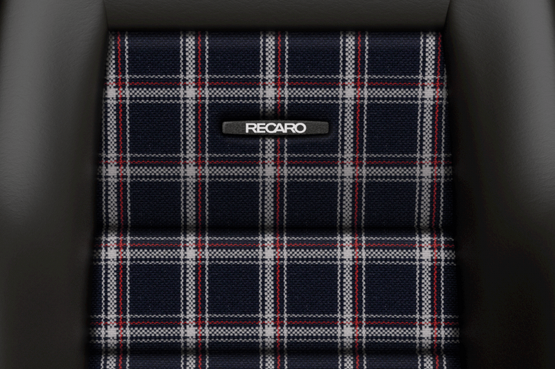Recaro Classic LX Seat - Leather black/classic checkered fabric