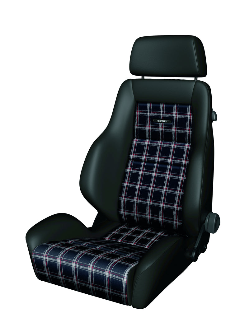Recaro Classic LS Seat - Leather black/classic checkered fabric