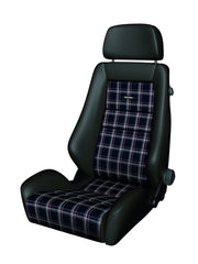 Recaro Classic LX Seat - Leather black/classic checkered fabric
