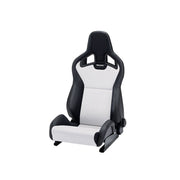 Recaro Sportster CS w/Heat -Vinyl Black Bolster, Dinamica Silver Insert, Silver Logo, 3 Point Belt