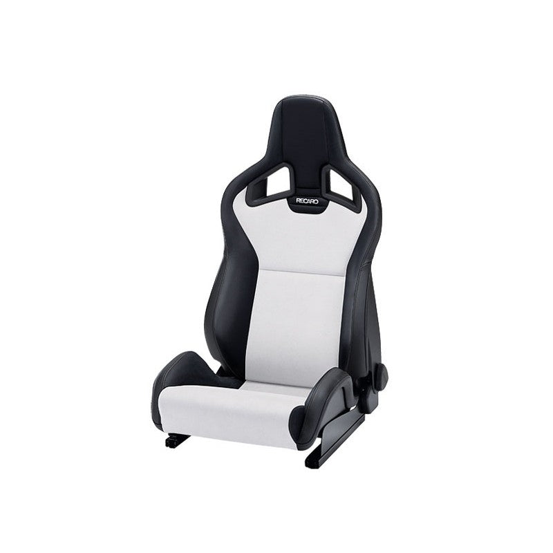 Recaro Sportster CS w/Heat -Vinyl Black Bolster, Dinamica Silver Insert, Silver Logo, 3 Point Belt