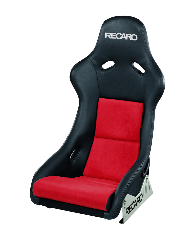 Recaro Pole Position ABE Seat - ambla leather / red suede / white logo