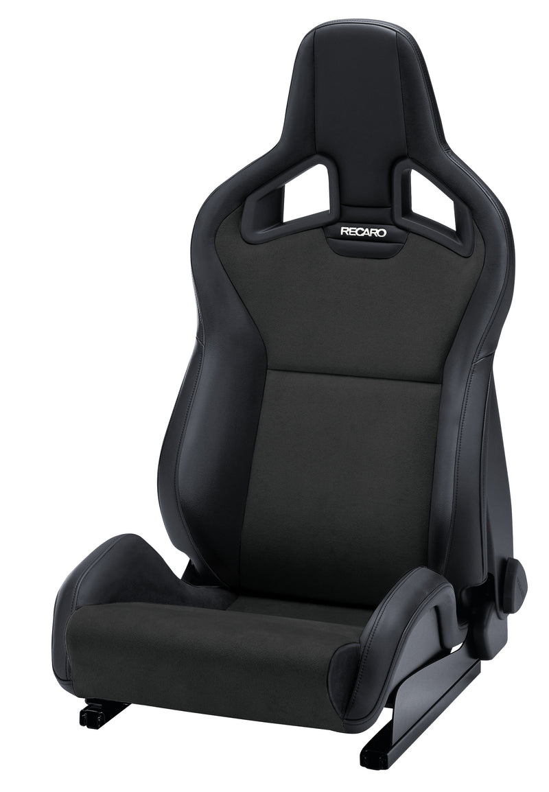 Recaro Sportster CS -Vinyl Black Bolster, Dinamica Black Insert, Grey Logo, 3 Point Belt