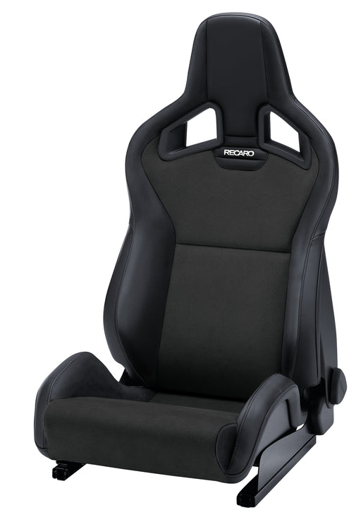 Recaro Sportster CS -Vinyl Black Bolster, Dinamica Black Insert, Grey Logo, 3 Point Belt