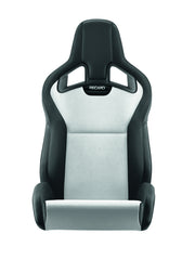 Recaro Sportster CS w/Heat -Vinyl Black Bolster, Dinamica Silver Insert, Silver Logo, 3 Point Belt