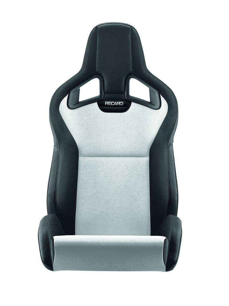 Recaro Sportster CS w/Heat -Vinyl Black Bolster, Dinamica Silver Insert, Silver Logo, 3 Point Belt