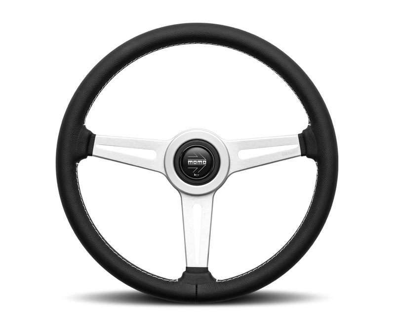 MOMO RETRO STEERING WHEEL - LEATHER - 360MM
