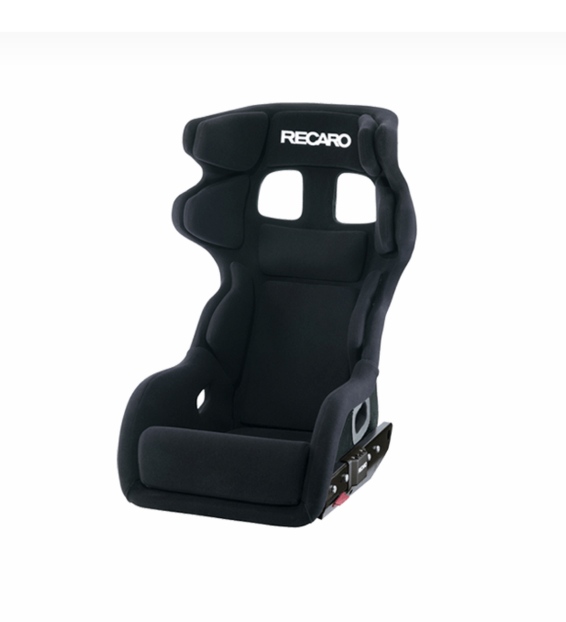 Recaro P1300 GT Seat - Velour Black Bolster, Velour Black Insert, White Logo, 4/5/6 Point Belt *INCLUDES 7308864 Flexible Adapter P1300 GT (FIA certified)