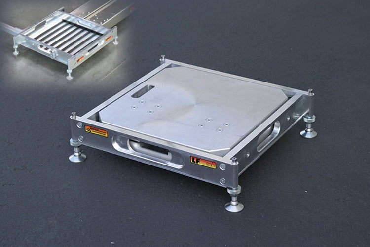 Longacre Billet Modular 2 1/2 Inch Pad Leveler w/2 Side Sliders & Pop Out Feet*
