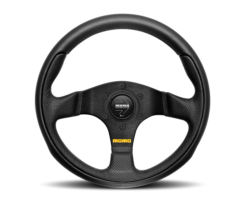 MOMO TEAM STEERING WHEEL - LEATHER / AIR LEATHER INSERT - 330MM