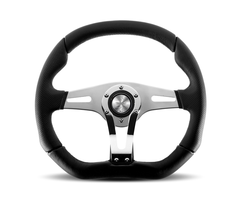 MOMO TREK R STEERING WHEEL - LEATHER / AIR LEATHER INSERT - 350MM