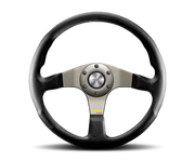 MOMO TUNER STEERING WHEEL - LEATHER/ ANTHRACITE SPOKE - 350MM