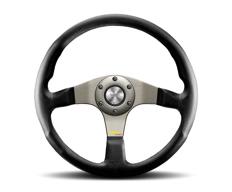 MOMO TUNER STEERING WHEEL - LEATHER/ ANTHRACITE SPOKE - 350MM