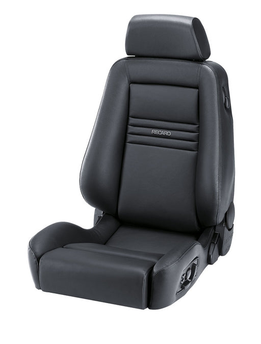 Recaro Ergomed ES Seat - Leather Black Bolster, Leather Black Insert, Grey Logo, 3 Point Belt