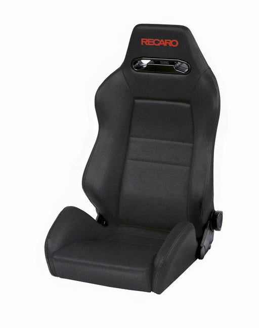 Recaro Speed Seat -Driver/Passenger Side, Black Avus Bolster, Black Avus Insert, Red Logo, 3/4 Point Belt