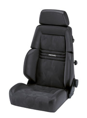 Recaro Expert S Seat -Driver/Passenger Side, Leather Black Bolster, Black Artista Insert, Silver Logo, 3 Point Belt