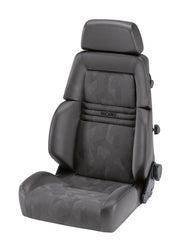 Recaro Expert S Seat -Driver/Passenger Side, Leather Grey Bolster, Grey Artista Insert, Black Logo, 3 Point Belt