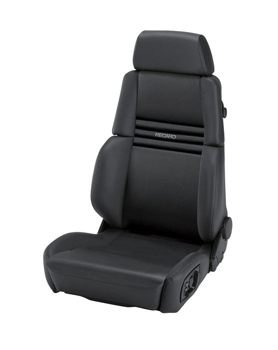 Recaro Orthoped Seat - Leather Black Bolster, Leather Black Insert, Grey Logo, 3 Point Belt