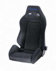 Recaro Speed Seat -Driver/Passenger Side, Black Avus Bolster, Black Avus Insert, Blue Logo, 3/4 Point Belt