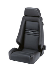 Recaro Specialist S Seat -Driver/Passenger Side, Leather Black Bolster, Leather Black Insert, Silver Logo, 3 Point Belt