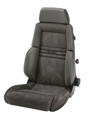 Recaro Expert M Seat -Driver/Passenger Side, Leather Grey Bolster, Grey Artista Insert, Black Logo, 3 Point Belt