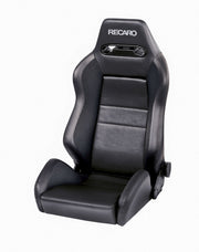 Recaro Speed Seat -Driver/Passenger Side, Black Vinyl/Saturn Black Bolster, Black AM Vinyl Insert, Silver Logo, 3/4 Point Belt