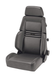 Recaro Expert S Seat -Driver/Passenger Side, Leather Medium Grey Bolster, Leather Medium Grey Insert, Black Logo, 3 Point Belt