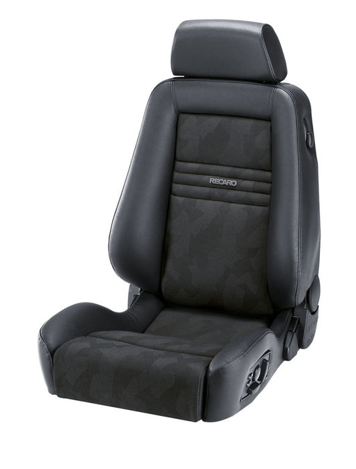 Recaro Ergomed ES Seat - Leather Black Bolster, Artista Black Insert, Grey Logo, 3 Point Belt