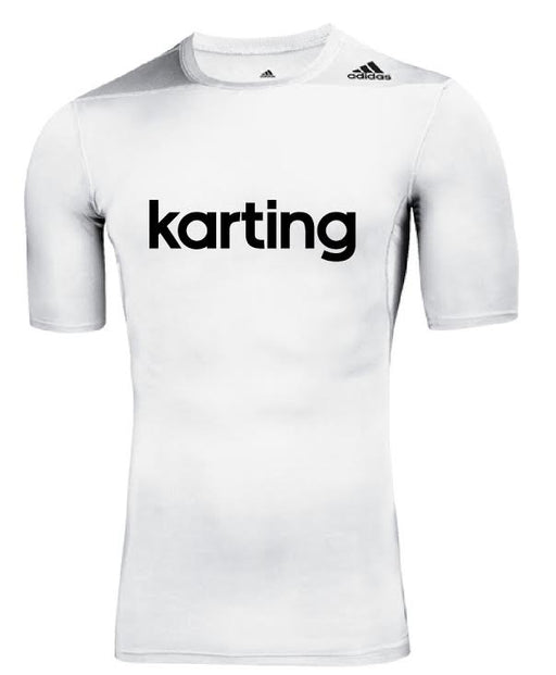 Adidas Techfit Kart SS Top - White