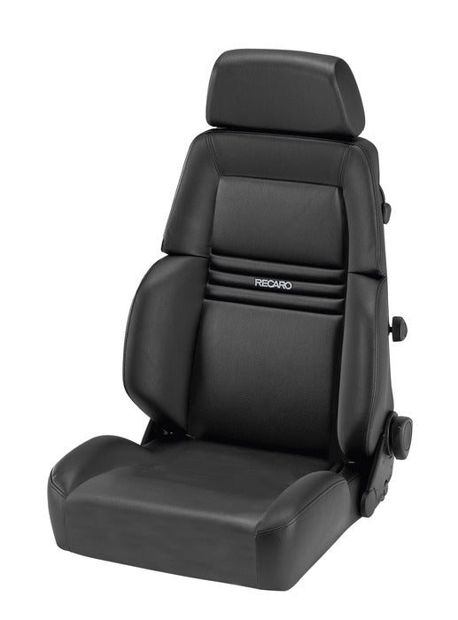Recaro Expert S Seat -Driver/Passenger Side, Black AM Vinyl Bolster, Black AM Vinyl Insert, Silver Logo, 3 Point Belt