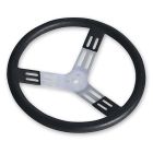 Longacre 17 Inch Aluminum Steering Wheel Black Smooth