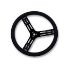 Longacre Black Steel Steering Wheel Smooth 17 in