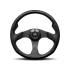 MOMO JET STEERING WHEEL - LEATHER / AIR LEATHER INSERT - 320MM