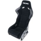 Recaro Profi Seat - Velour Black Bolster, Velour Black Insert, White Logo, 4/5/6 Point Belt
