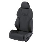 Recaro Style XL Topline Seat - Leather Black Bolster, Suede Black Insert, Black Logo, 3 Point Belt